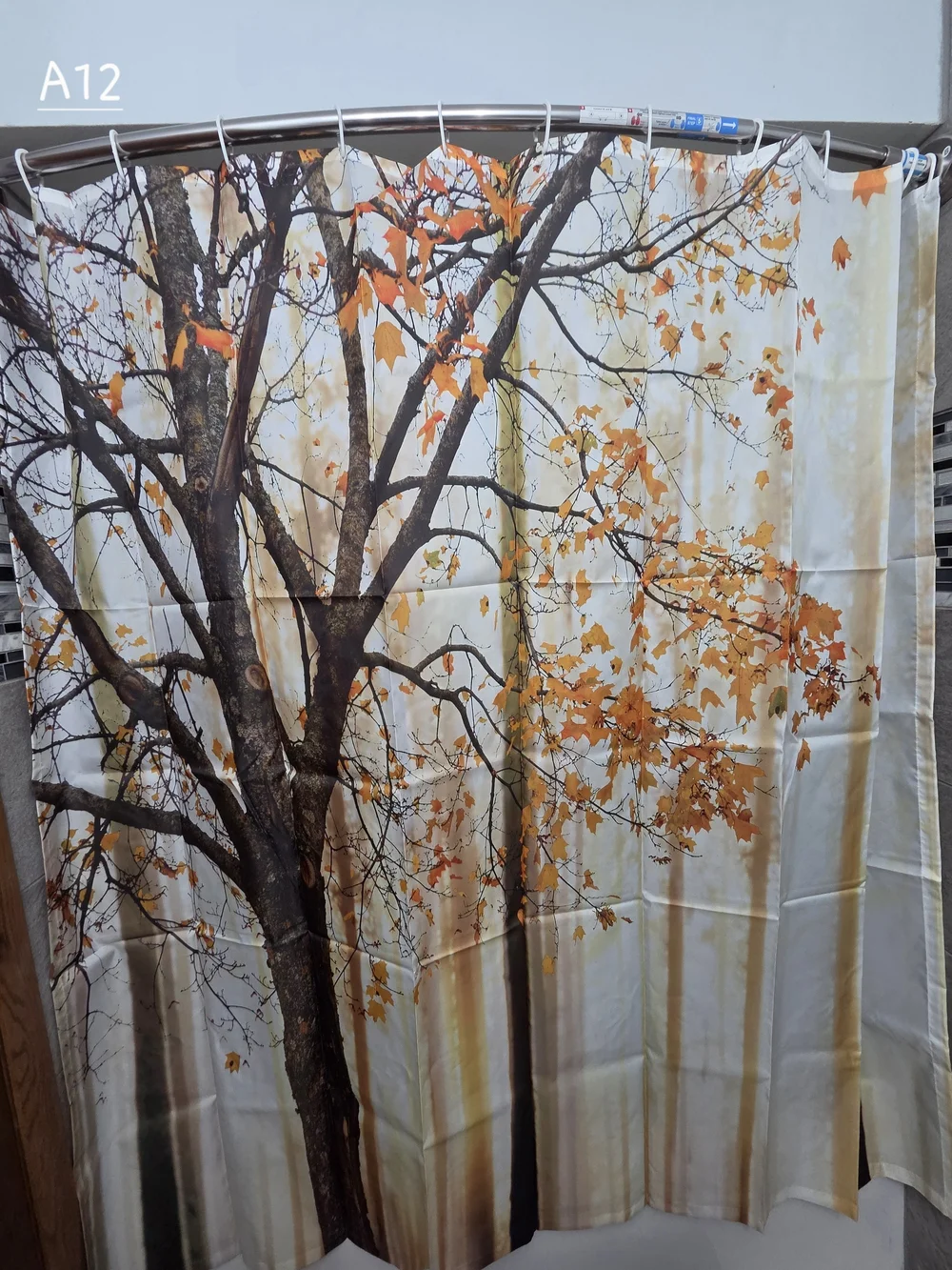 Nwot Autumn Tree Shower Curtain with Orange Leaves